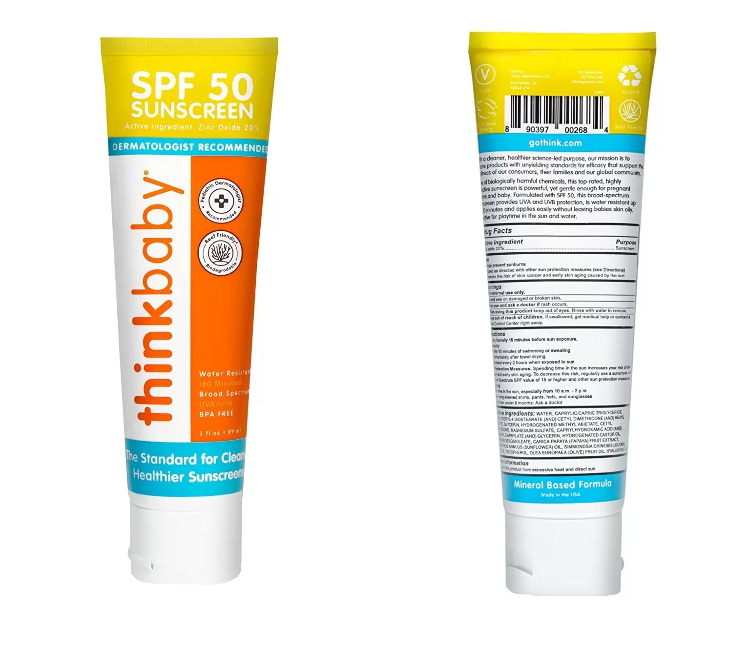Thinkbaby Baby Sunscreen Water Resistant SunBlock - 50 SPF