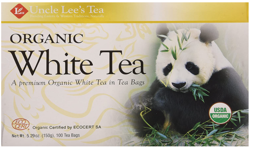 Uncle Lee's Tea Premium Organic White Tea in Tea Bags 100 Count