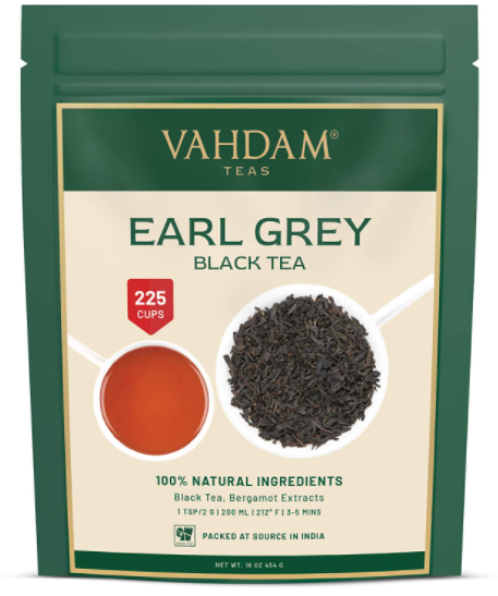 VAHDAM Earl Grey Tea Leaves with 100% Natural Oil of Bergamot 16-ounce Bag