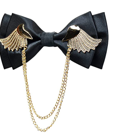 Manoble Mens Golden Wings Bow tie For Men