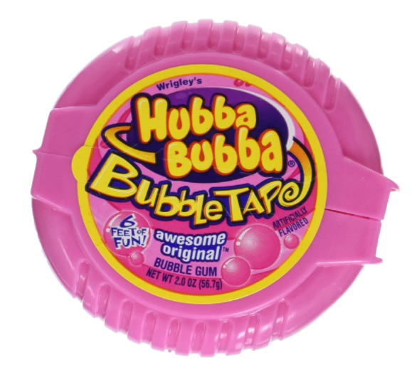 Hubba Bubba Gum Bubble Gum Tape, 2 Ounce (Pack of 6)