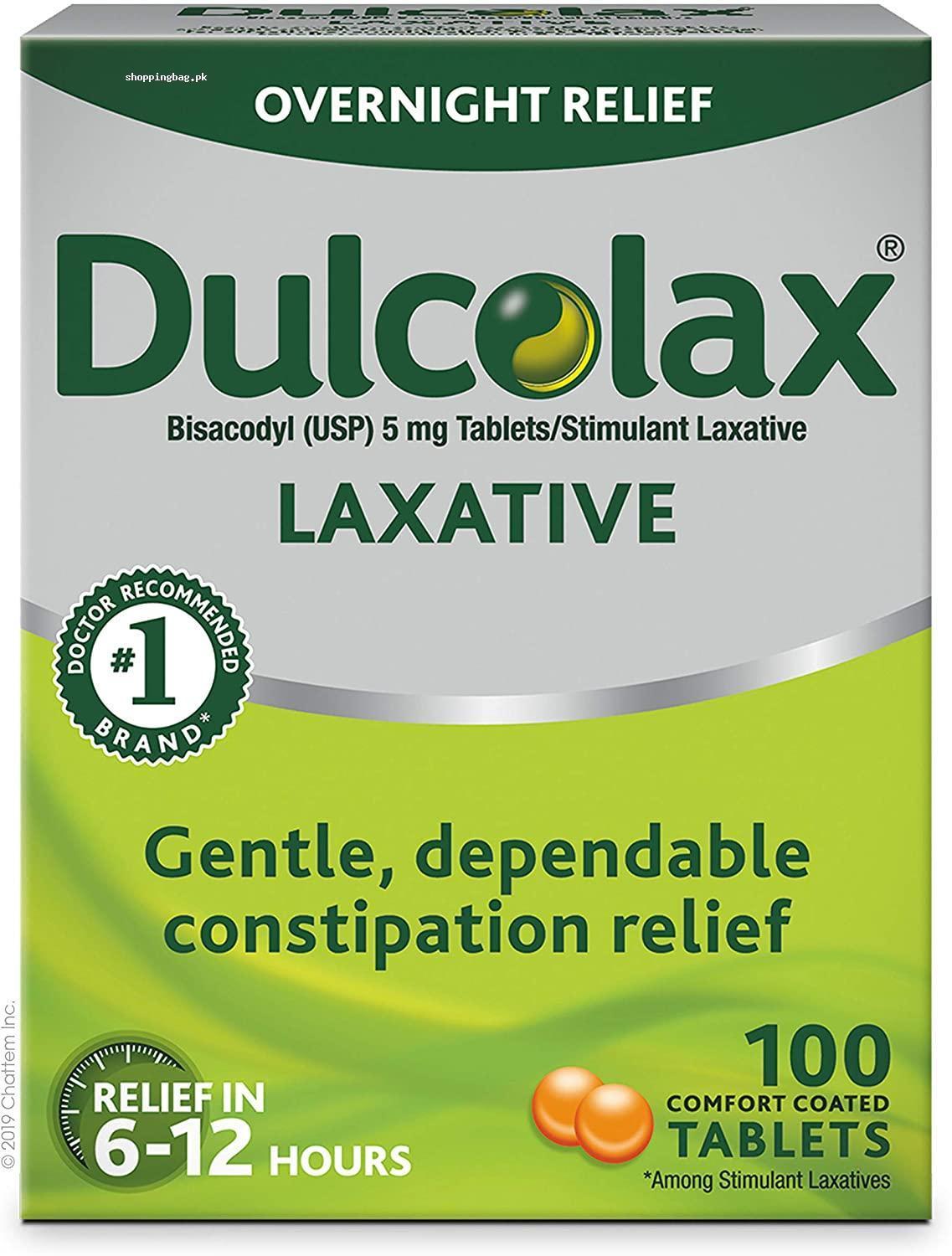 Dulcolax Overnight Relief Constipation 5 mg Tablets, 100 Count