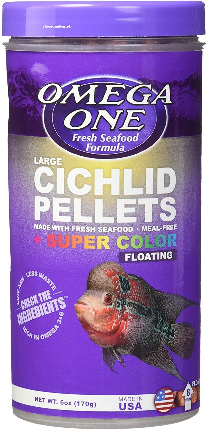 Omega One Super Color Cichlid Pellets Fish food 8mm Large Pellets