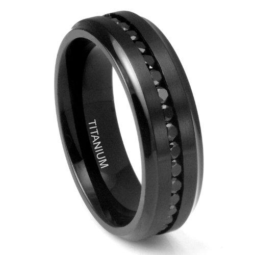 Black Titanium Men Wedding Ring Online Shopping in Pakistan