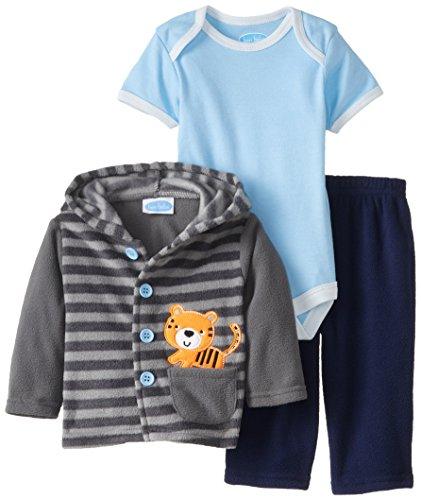 Newborn Tiger Micro Fleece Hooded Jacket and Pant Set with Bodysuit For Shopping in Lahore